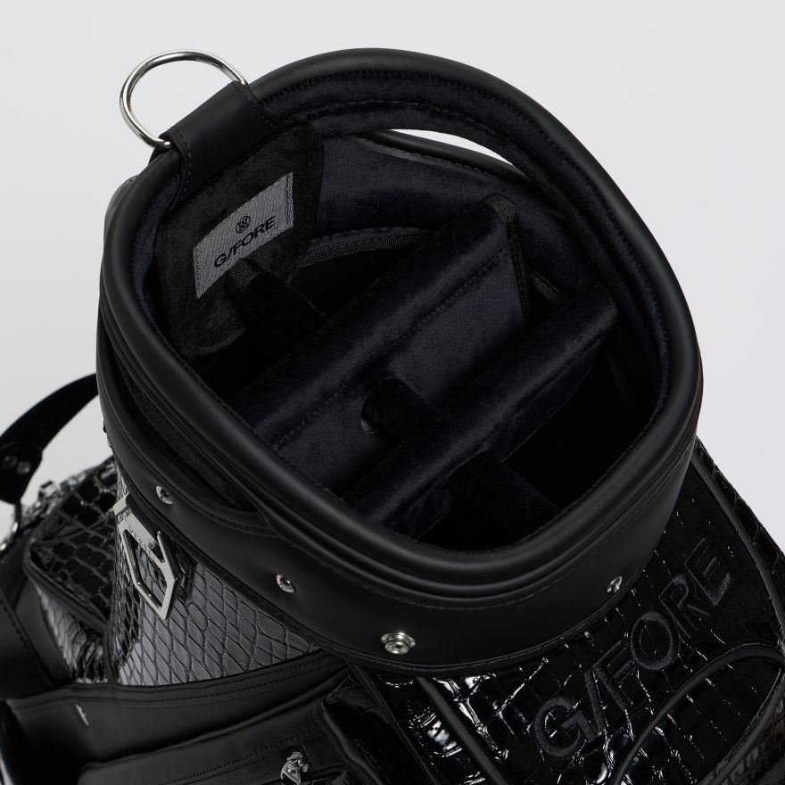 LTD RELEASE NOVELTY CROC-EMBOSSED LEATHER TOUR BAG in Onyx - Alternate Image 1