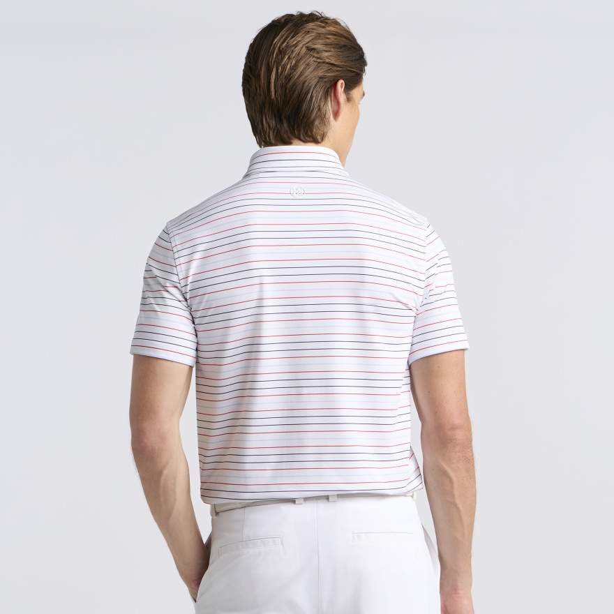 MULTI STRIPE TECH JERSEY POLO in Snow - Alternate Image 3
