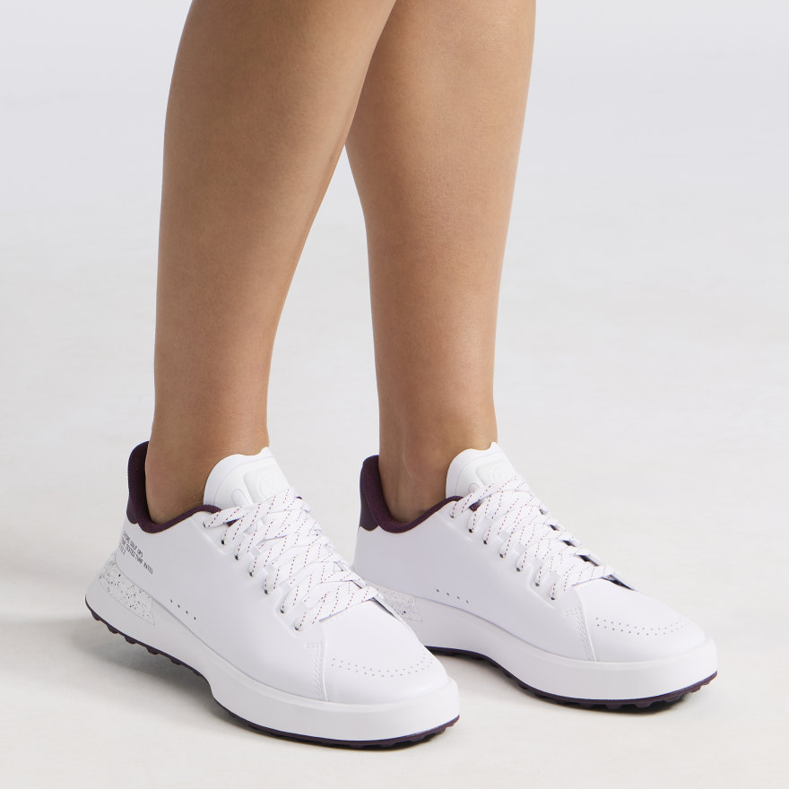 WOMEN'S G.112 GOLF SHOE in SNOW / DARK PLUM - Alternate Image 5
