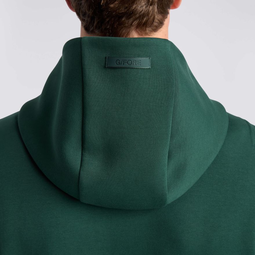 COTTON BLEND SCUBA HOODIE in Pine - Alternate Image 4