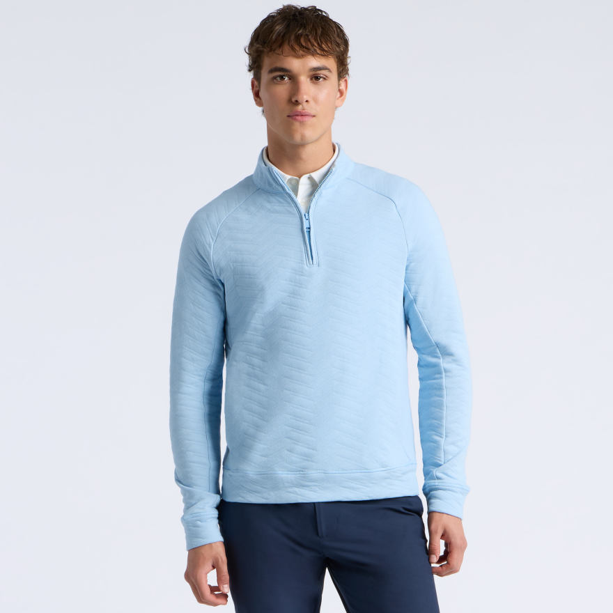 DUNES COTTON QUILTED 1/4 ZIP PULLOVER in BAJA - Alternate Image 2
