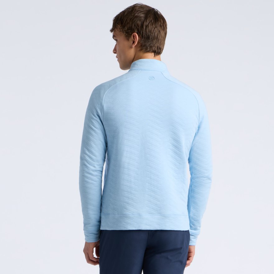 DUNES COTTON QUILTED 1/4 ZIP PULLOVER in BAJA - Alternate Image 3