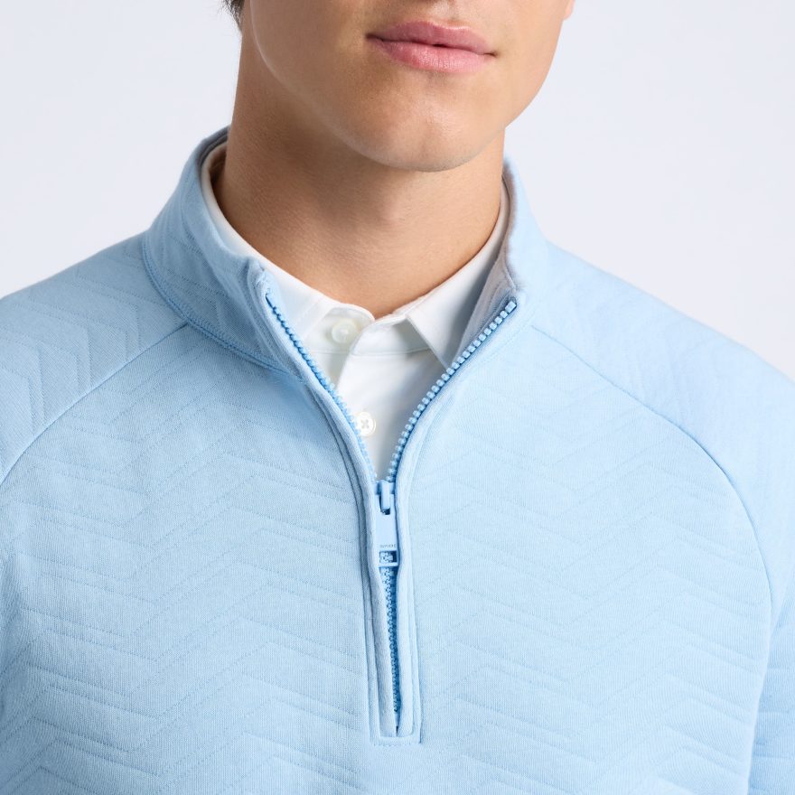 DUNES COTTON QUILTED 1/4 ZIP PULLOVER in BAJA - Alternate Image 4
