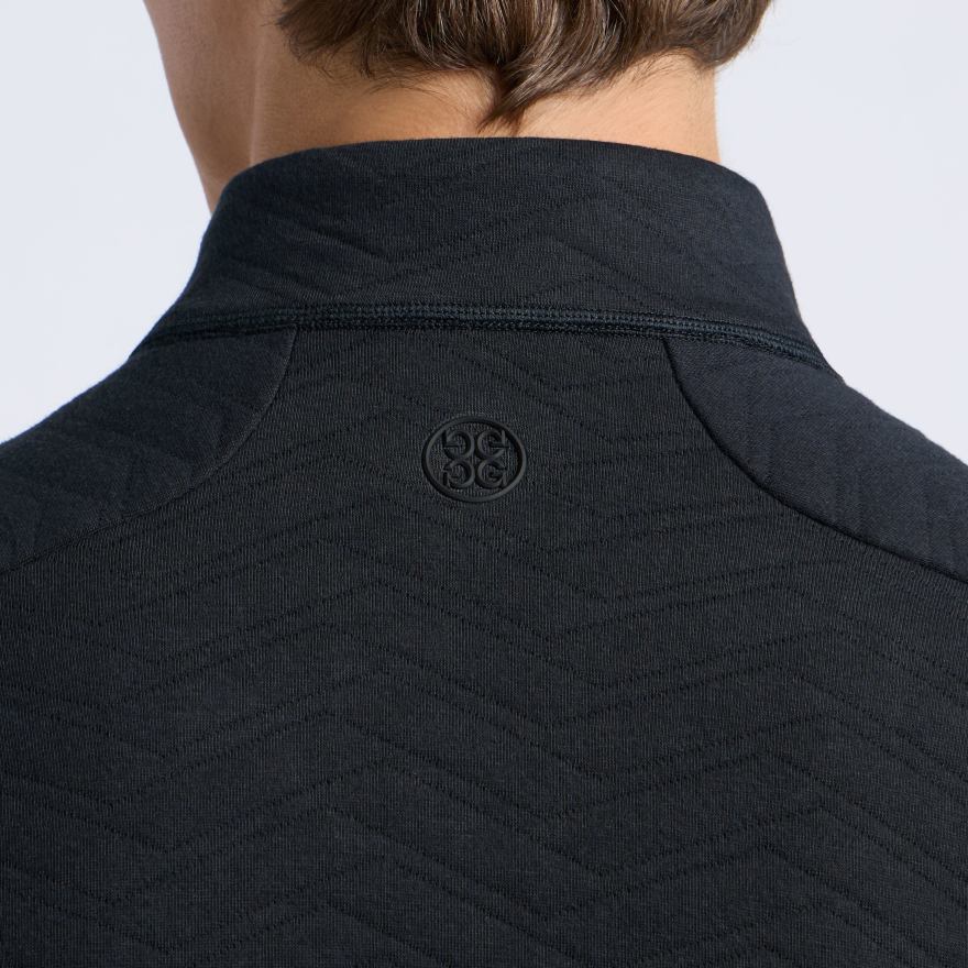 DUNES COTTON QUILTED 1/4 ZIP PULLOVER in Onyx - Alternate Image 4