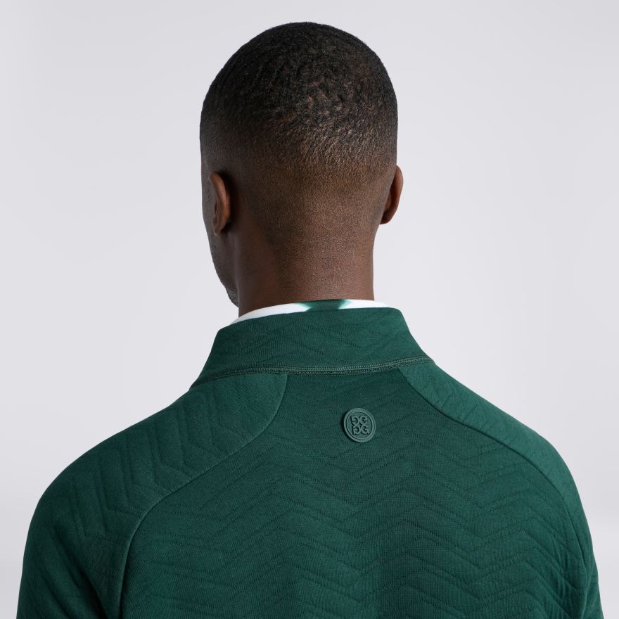 DUNES COTTON QUILTED 1/4 ZIP PULLOVER in Pine - Alternate Image 4