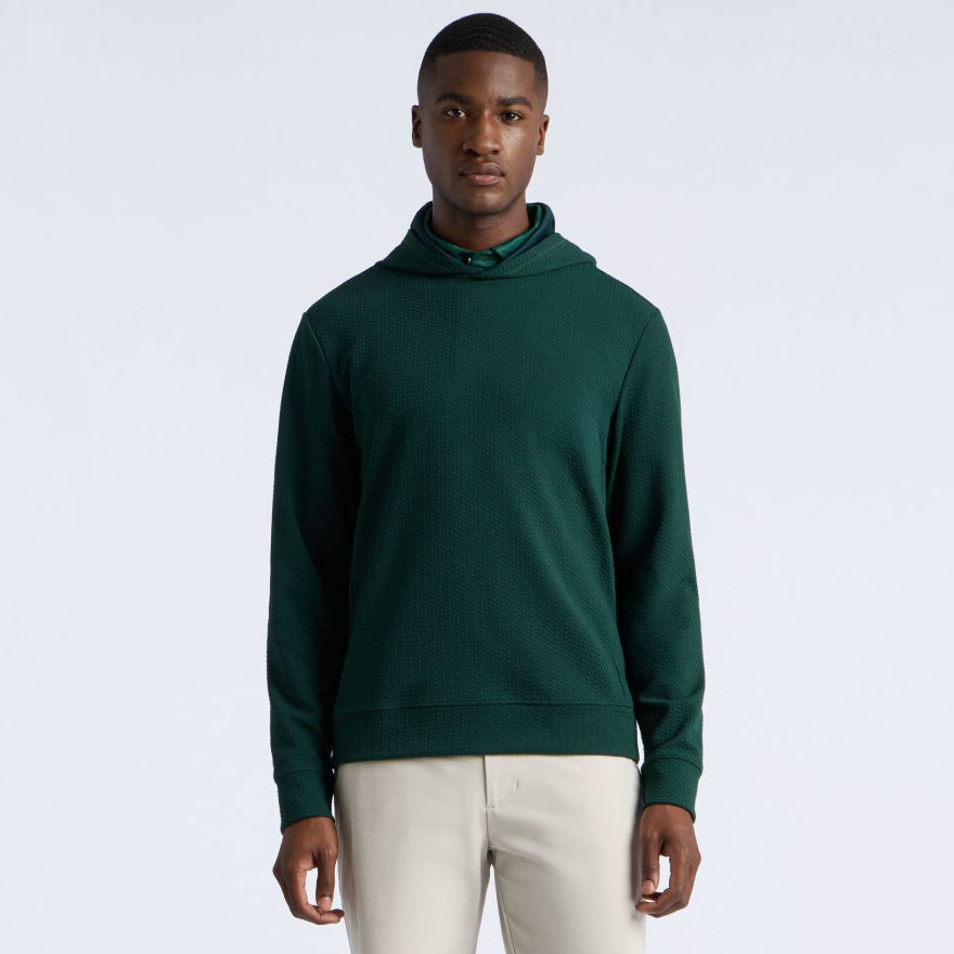 PEBBLE QUILTED HOODIE in Pine - Alternate Image 2