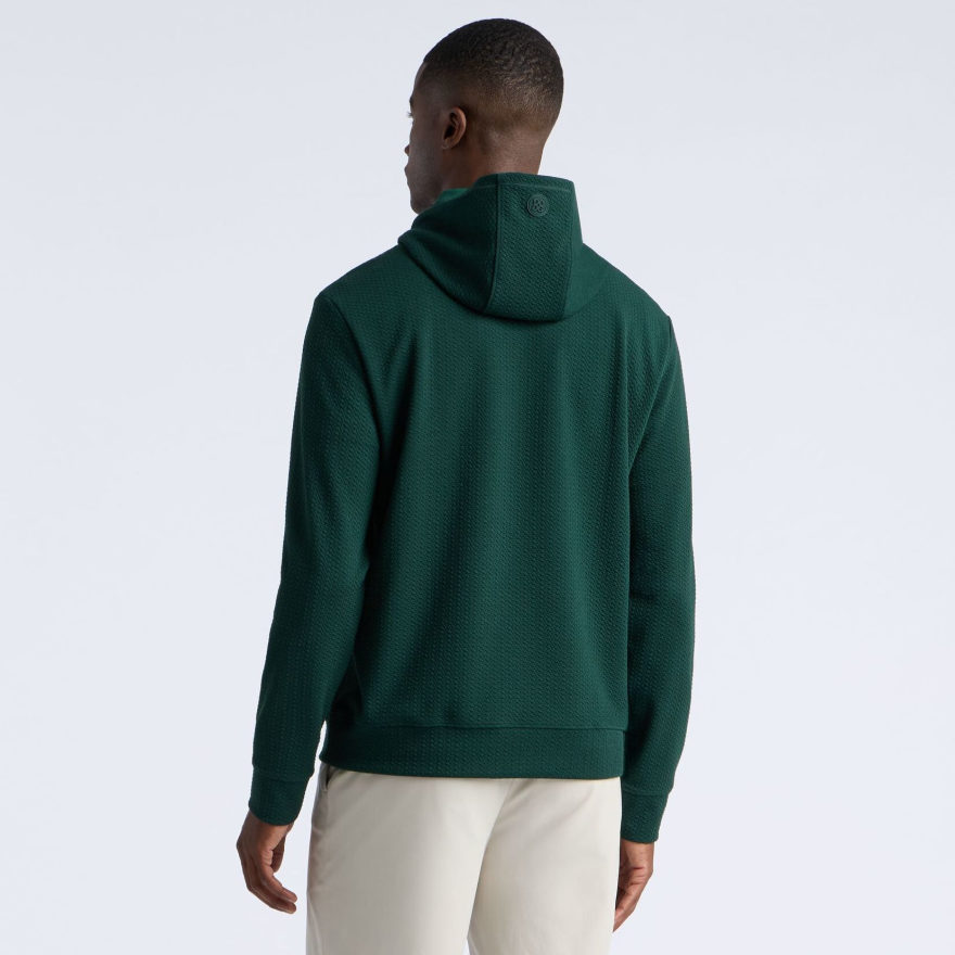 PEBBLE QUILTED HOODIE in Pine - Alternate Image 3