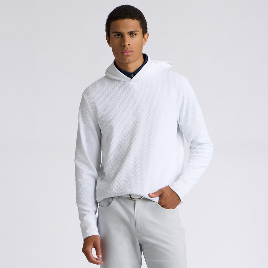 PEBBLE QUILTED HOODIE in Snow - Alternate Image 2