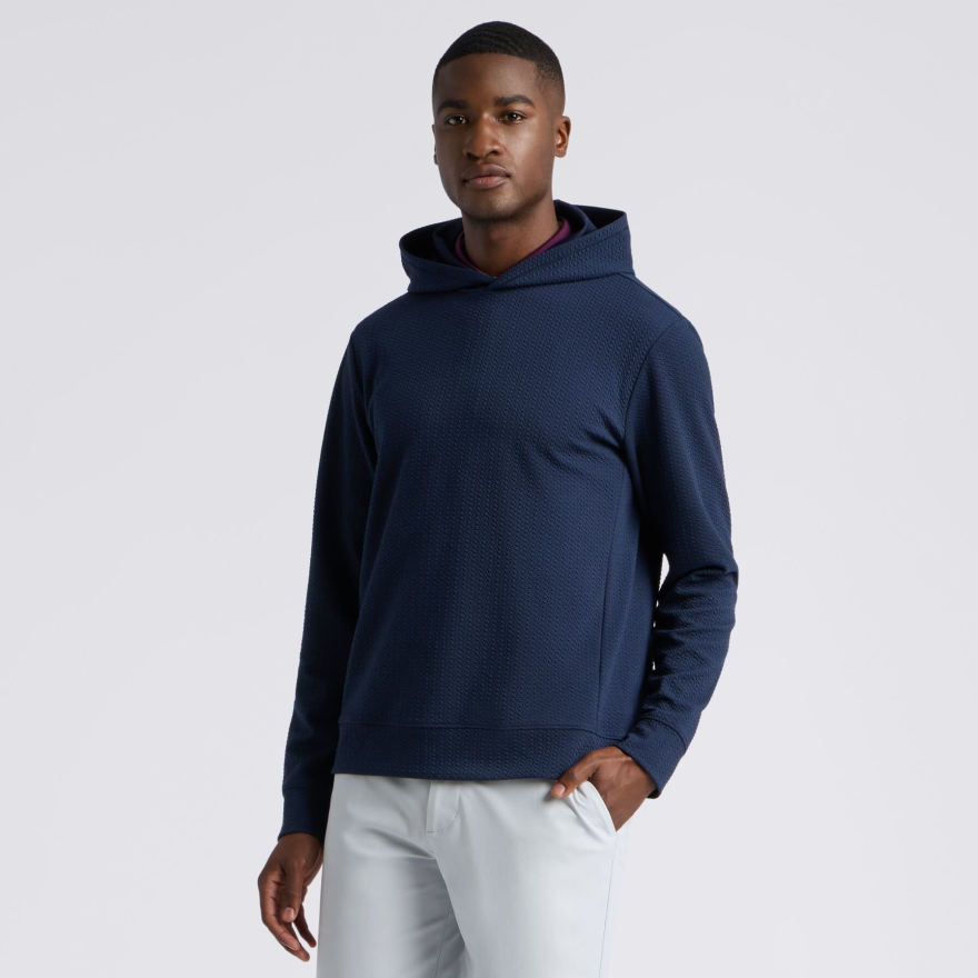 PEBBLE QUILTED HOODIE in Twilight - Alternate Image 2