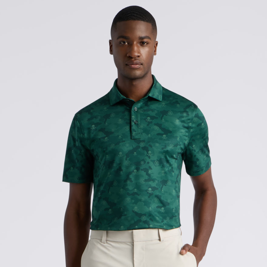 ICON CAMO TECH JERSEY POLO in Pine - Alternate Image 2