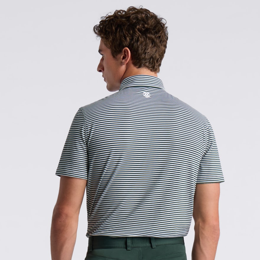 ALL PLAY STRIPE STRETCH KNIT POLO in Pine - Alternate Image 3