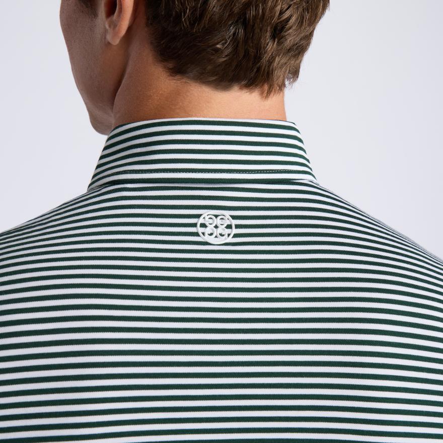ALL PLAY STRIPE STRETCH KNIT POLO in Pine - Alternate Image 4
