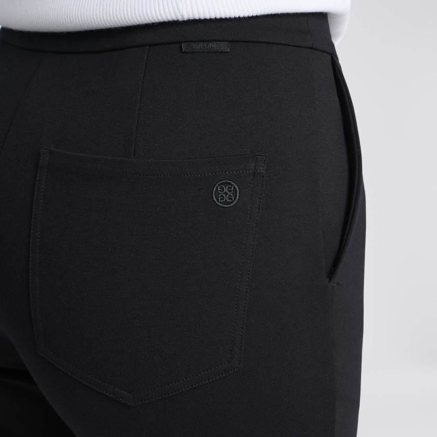 PONTE SLIM FIT TROUSER in Onyx - Alternate Image 4