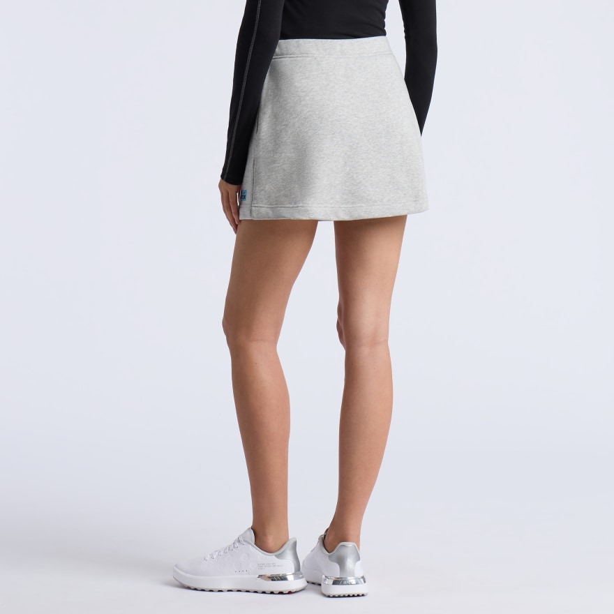 FRENCH TERRY A-LINE SKORT in GREYM - Alternate Image 3