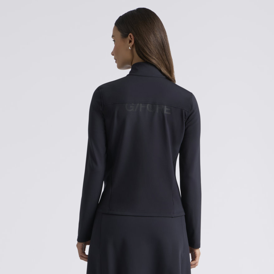 BRUSHED BACK STRETCH 1/4 ZIP PULLOVER in Onyx - Alternate Image 3