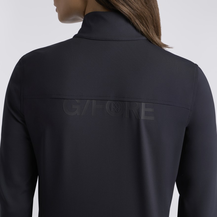 BRUSHED BACK STRETCH 1/4 ZIP PULLOVER in Onyx - Alternate Image 4