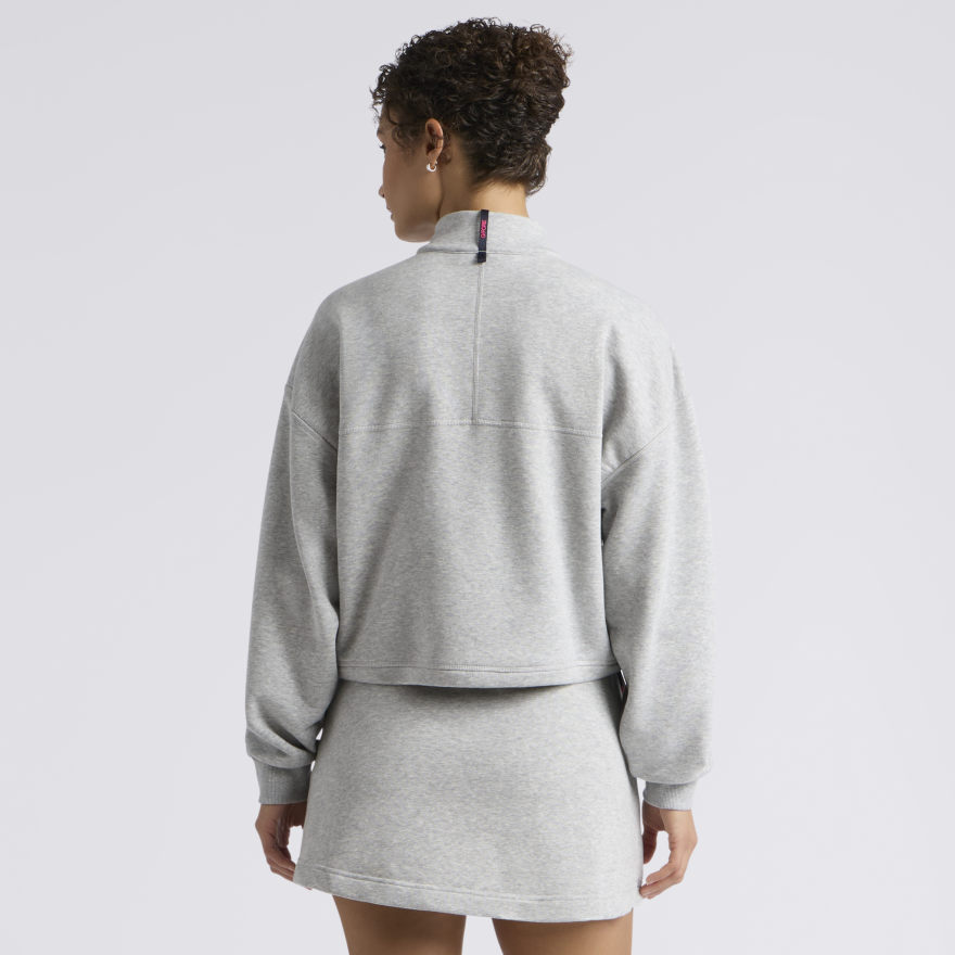 FRENCH TERRY 1/4 ZIP PULLOVER in NIMBUS MELANGE - Alternate Image 3