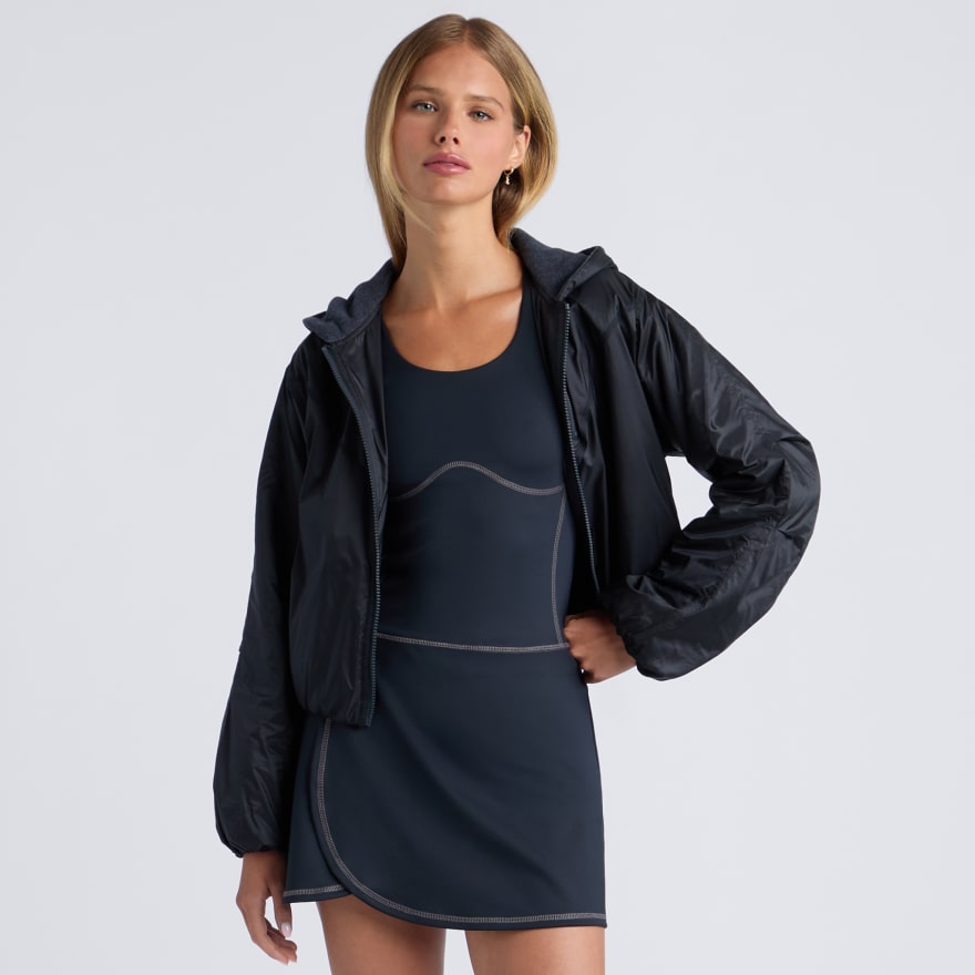 POLISHED NYLON JACKET in Onyx - Alternate Image 2
