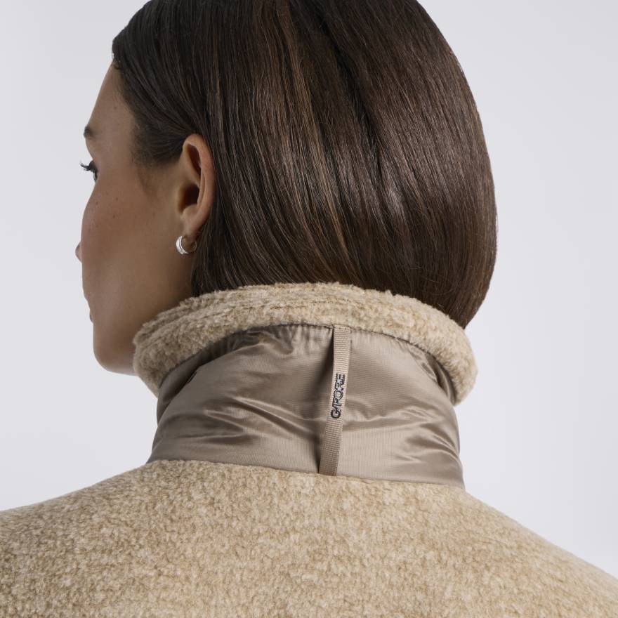 REVERSIBLE FLEECE & NYLON HYBRID VEST in MOCHA MELANGE / MOCHA - Alternate Image 4