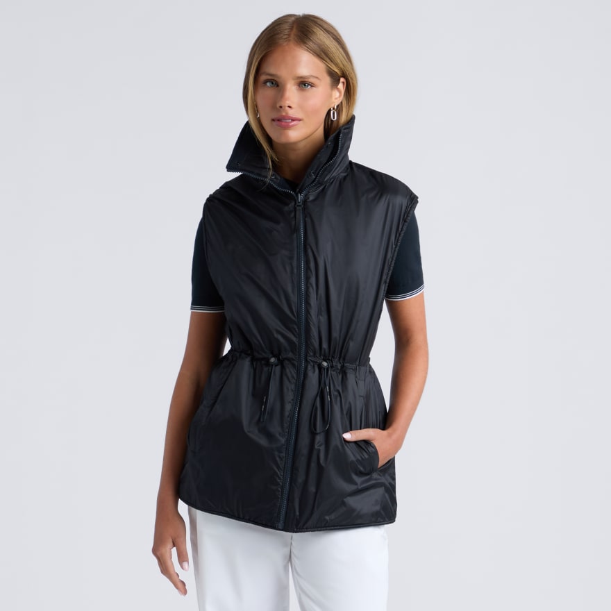 REVERSIBLE FLEECE & NYLON HYBRID GILET in Onyx - Alternate Image 2
