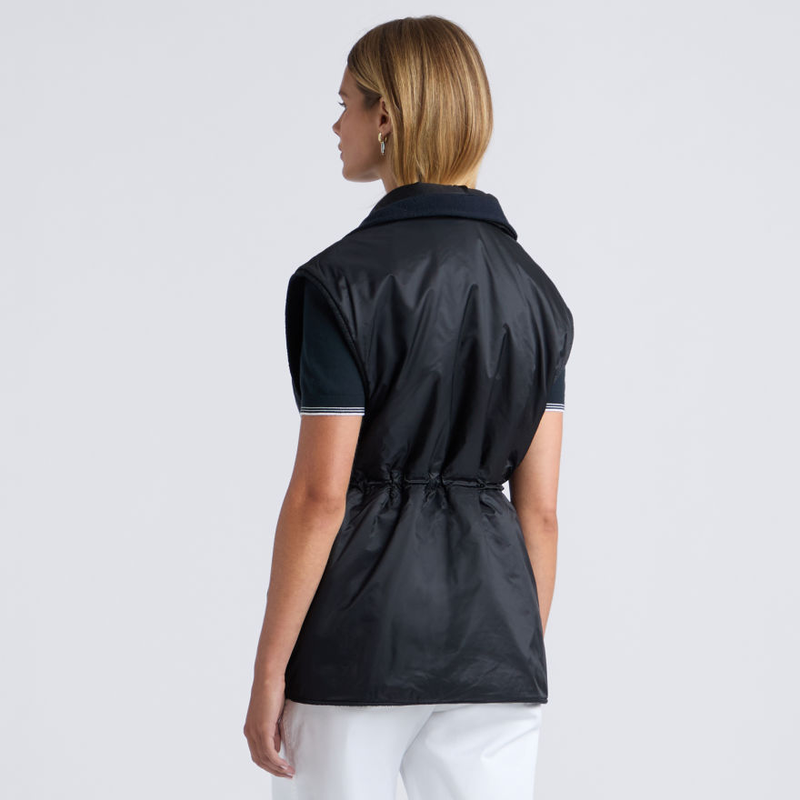 REVERSIBLE FLEECE & NYLON HYBRID GILET in Onyx - Alternate Image 3