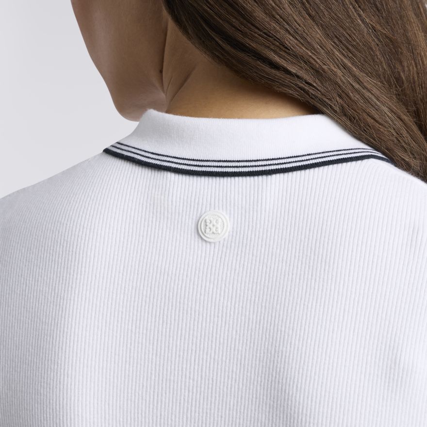 ELEVATED SHORT SLEEVE SWEATER POLO in Snow - Alternate Image 4