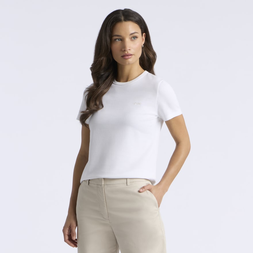 G/FORE EMBROIDERED COTTON TEE in Snow - Alternate Image 2