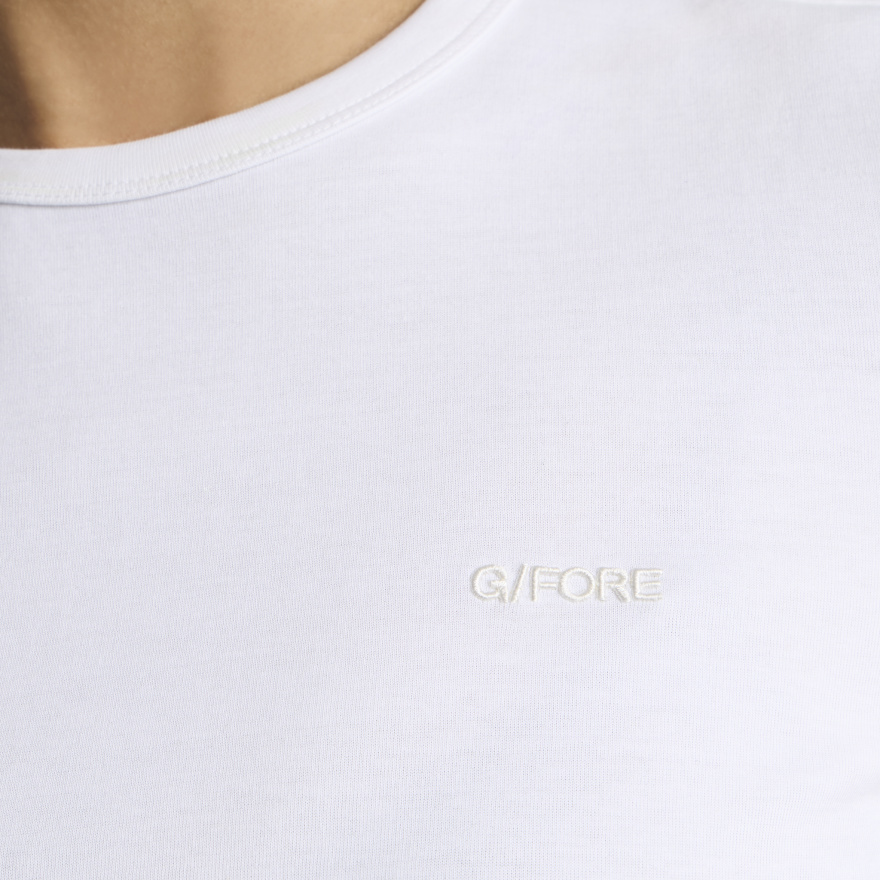 G/FORE EMBROIDERED COTTON TEE in Snow - Alternate Image 4