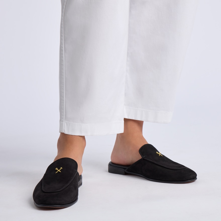 WOMEN'S LTD RELEASE METAL TEES LEATHER FLEX MULE in Onyx - Alternate Image 5
