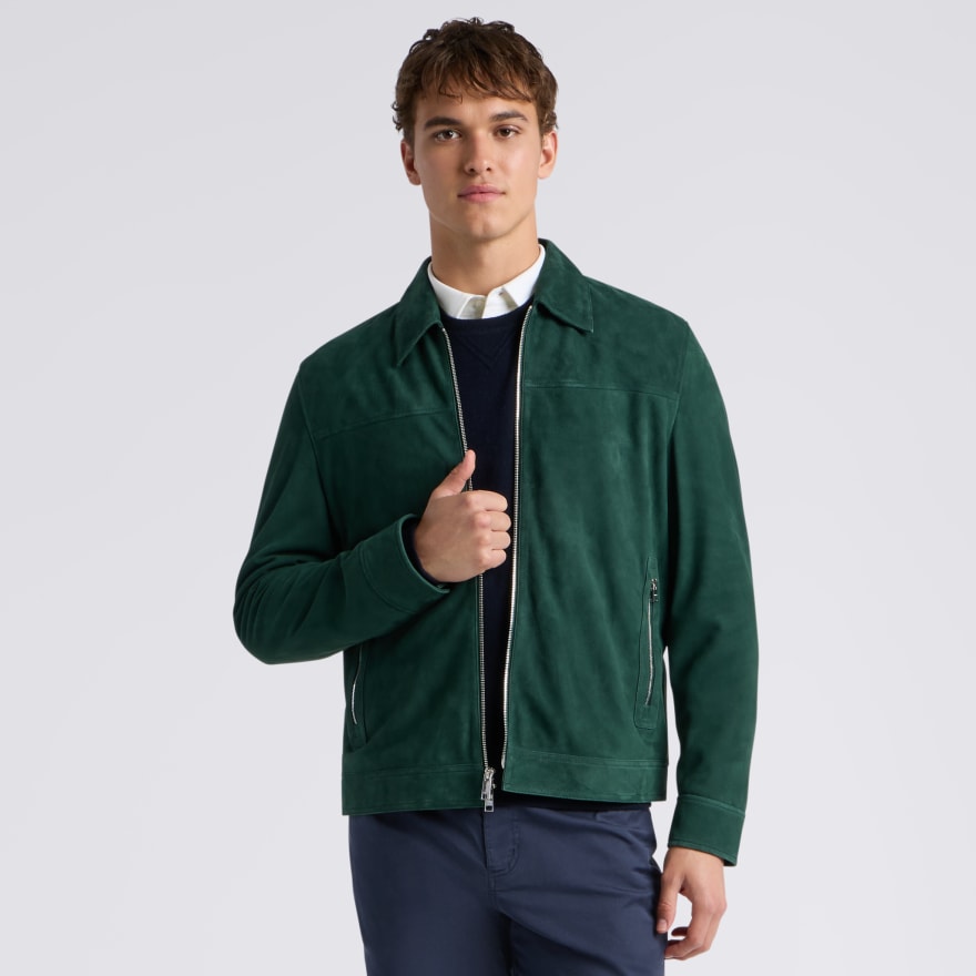 CRUISE SUEDE BOMBER JACKET in Pine - Alternate Image 2