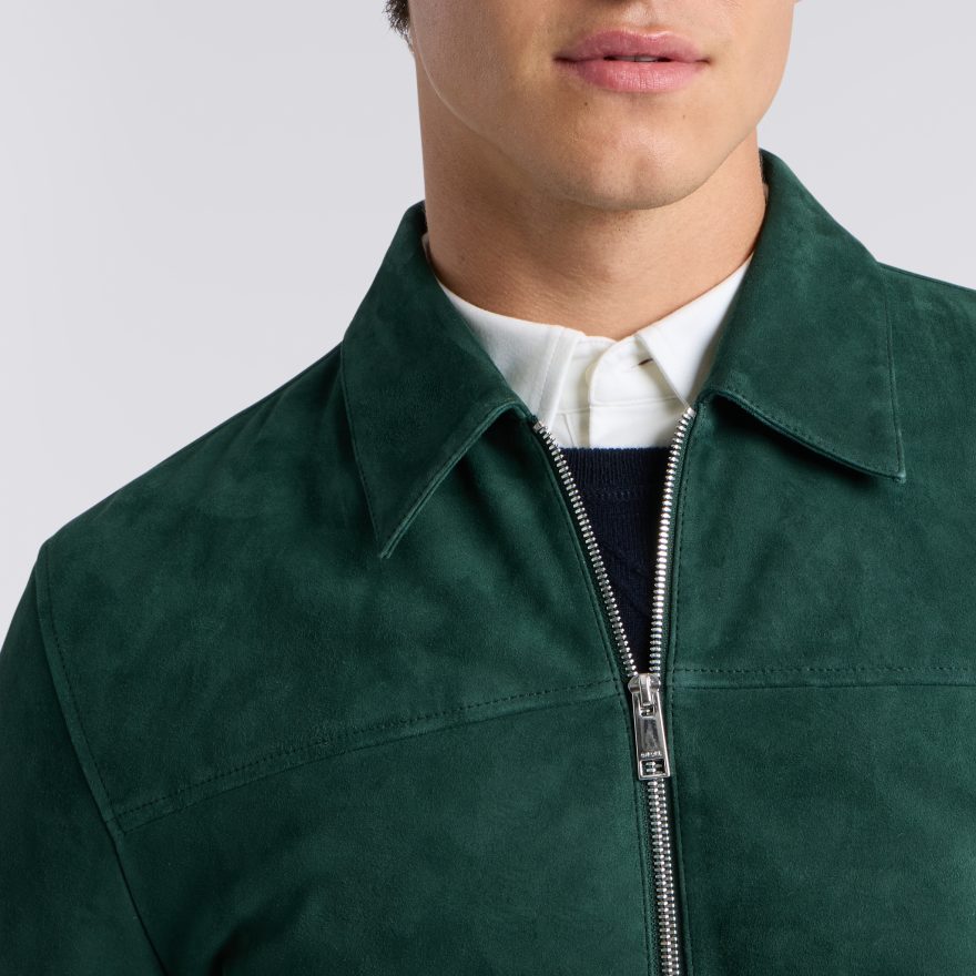 CRUISE SUEDE BOMBER JACKET in Pine - Alternate Image 4