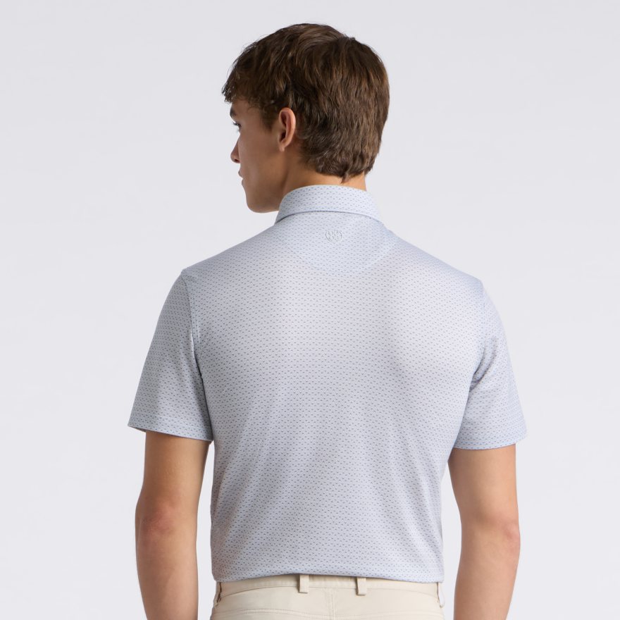 ALL PLAY SPADE GEO STRETCH KNIT POLO in NIMBUS / PINE - Alternate Image 3