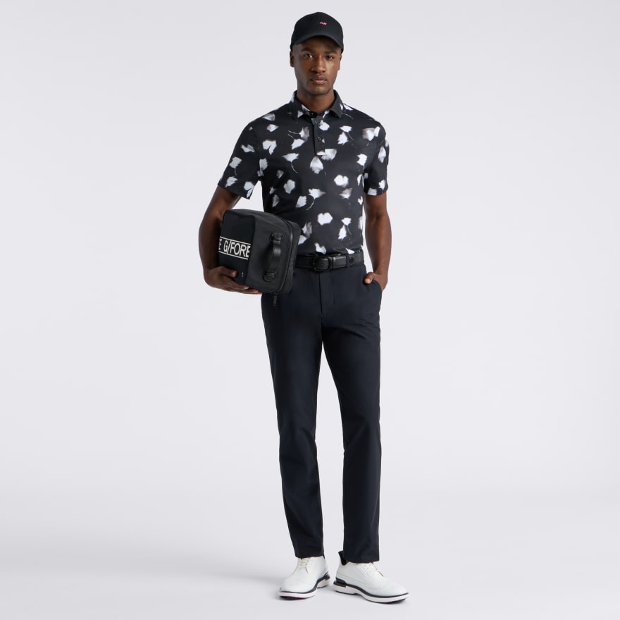 GHOST FLORAL TECH JERSEY POLO in Onyx/Snow - Alternate Image 1
