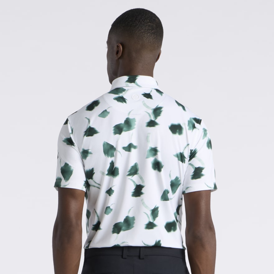 GHOST FLORAL TECH JERSEY POLO in PINE/SNOW - Alternate Image 3