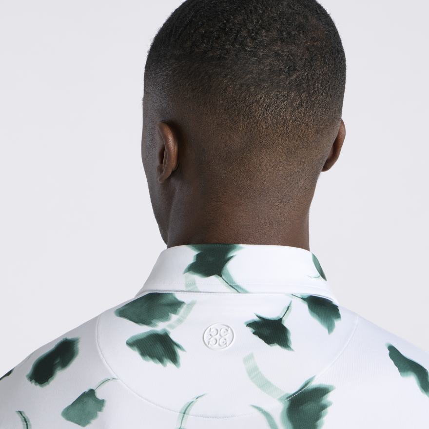 GHOST FLORAL TECH JERSEY POLO in PINE/SNOW - Alternate Image 4