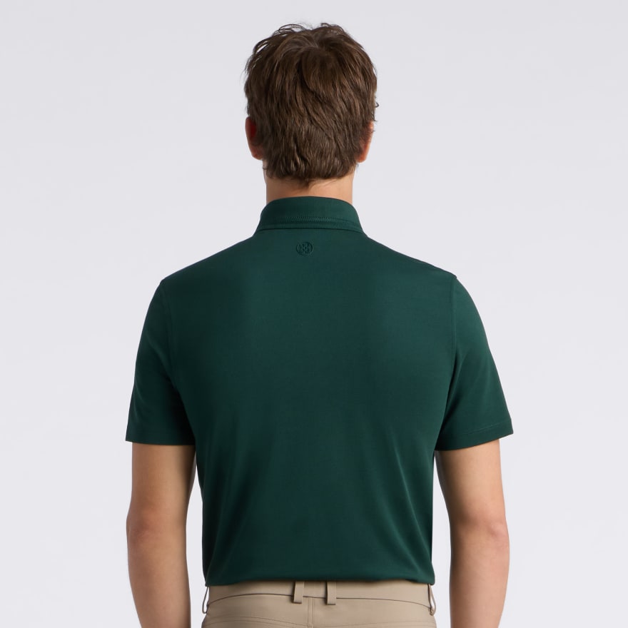 POCKET PIQU&Eacute; POLO in Pine - Alternate Image 3