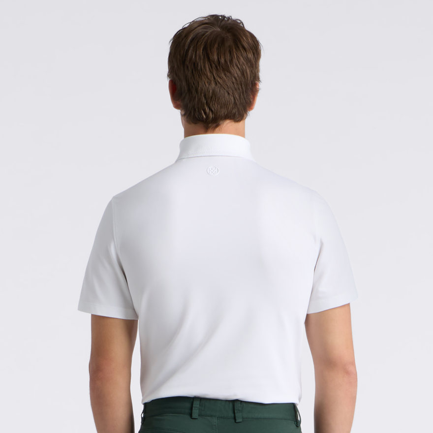 POCKET PIQU&Eacute; POLO in Snow - Alternate Image 3
