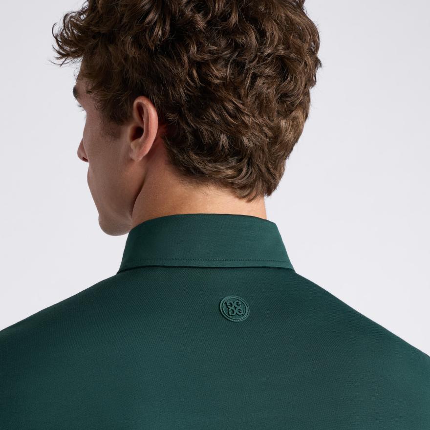 ALL PLAY STRETCH KNIT LONG SLEEVE POLO in Pine - Alternate Image 4