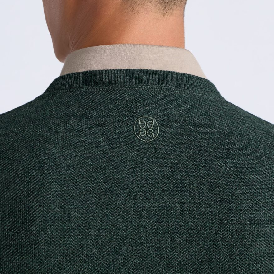 THE CLUB MERINO WOOL CREWNECK SWEATER in Pine - Alternate Image 4
