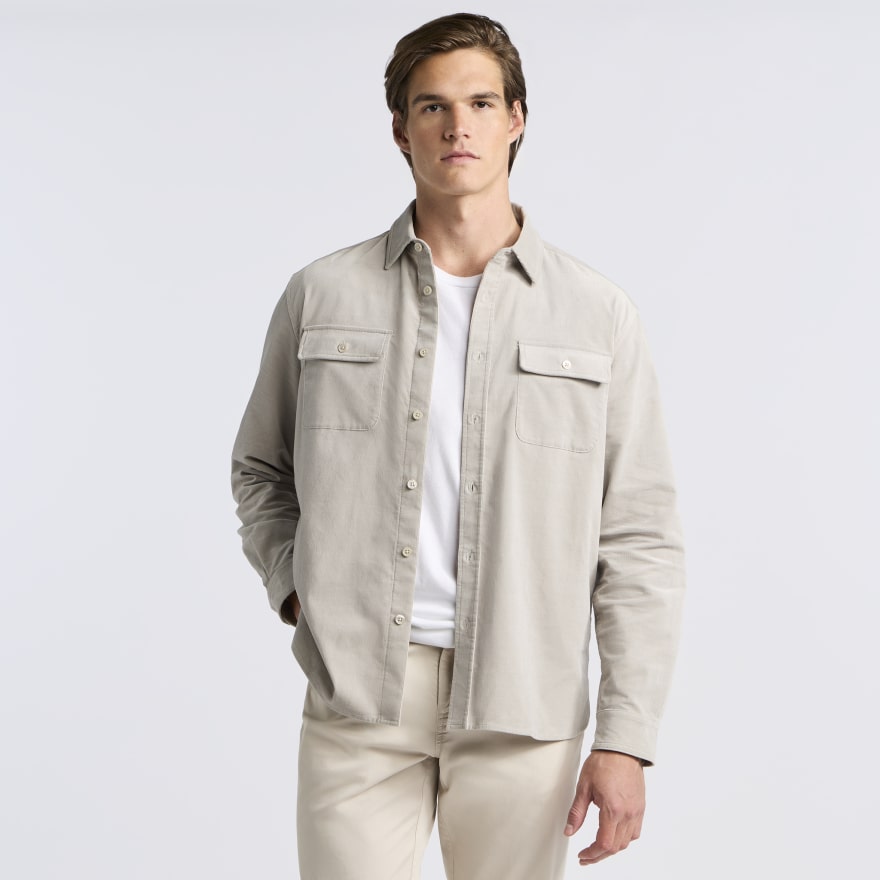 LTD RELEASE PINWALE CORD OVERSHIRT in PUMICE - Alternate Image 2