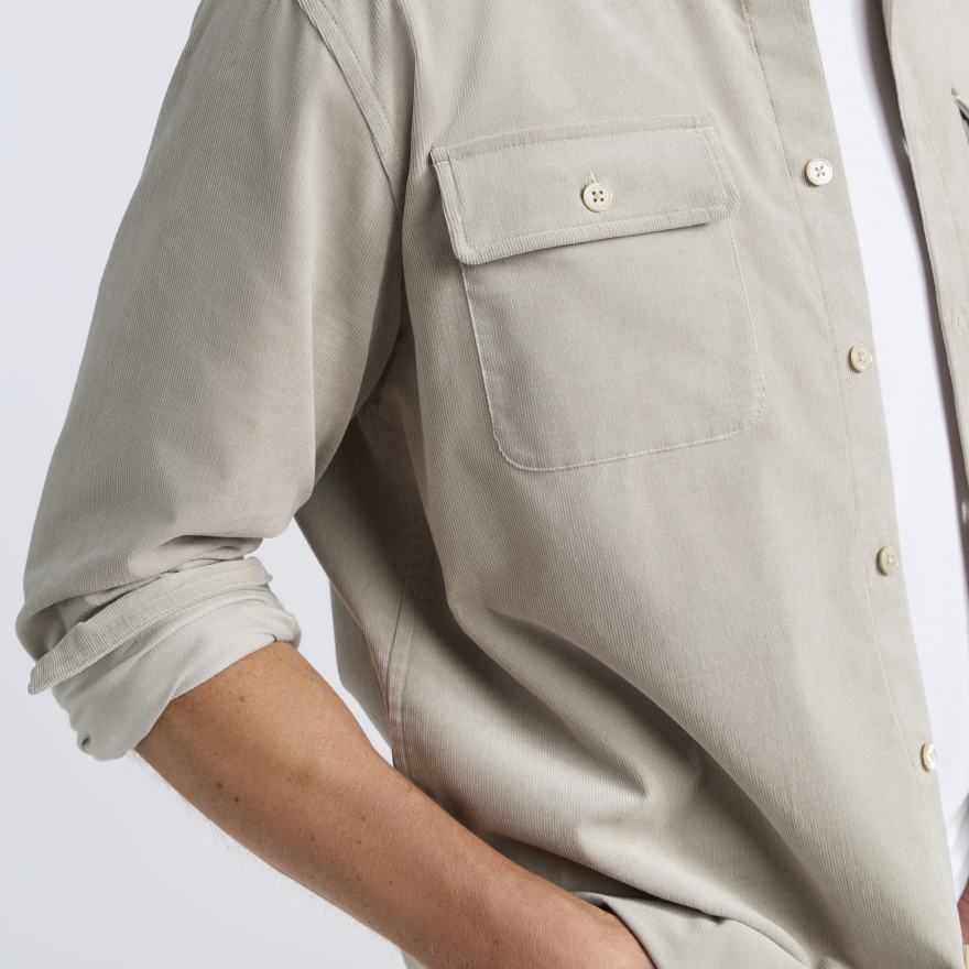 LTD RELEASE PINWALE CORD OVERSHIRT in PUMICE - Alternate Image 4