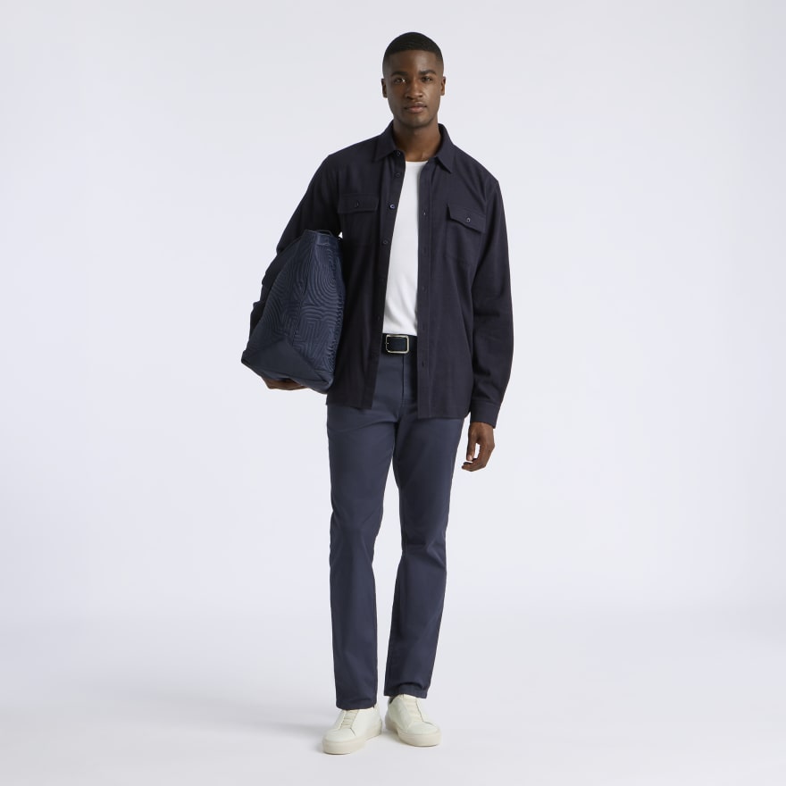 BRUSHED FLANNEL OVERSHIRT in Twilight - Alternate Image 1
