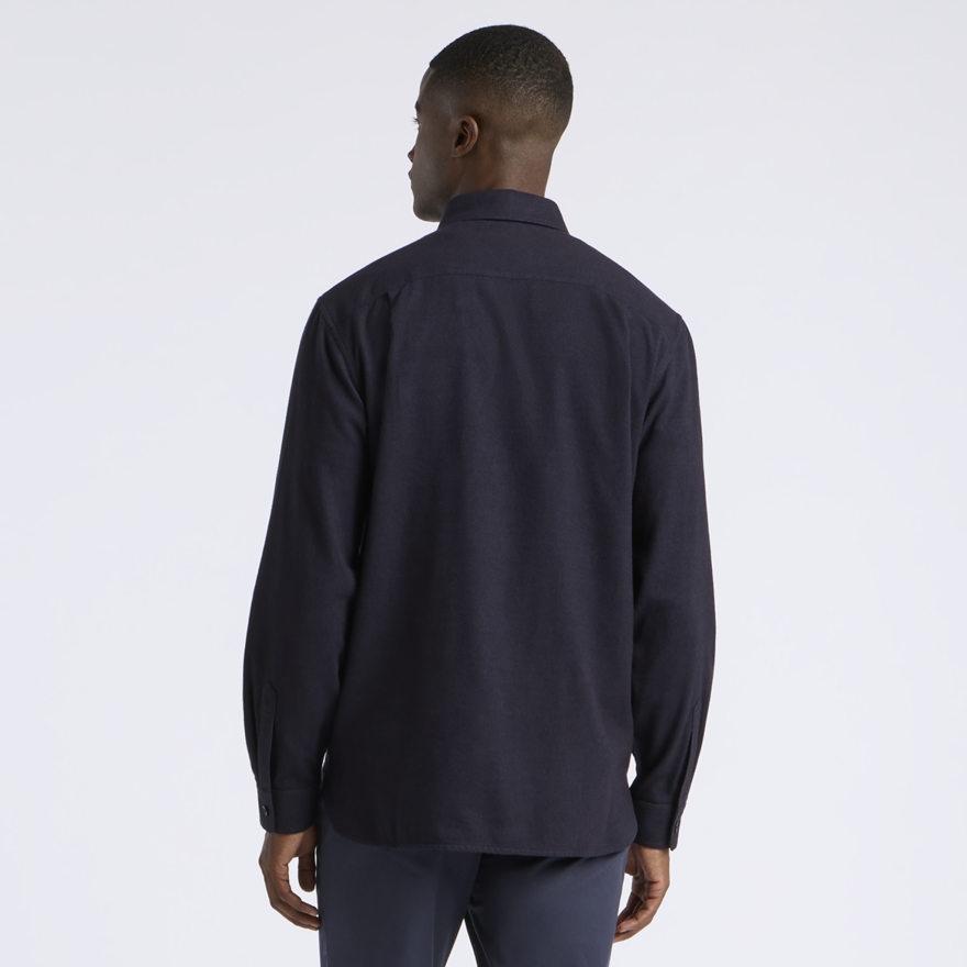 BRUSHED FLANNEL OVERSHIRT in Twilight - Alternate Image 3