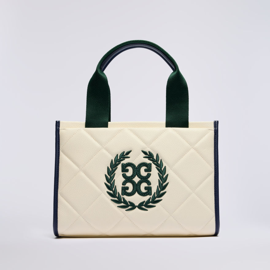 WOMEN'S NOVELTY G WREATH LEATHER CART BAG in CHALK WHITE - Alternate Image 1