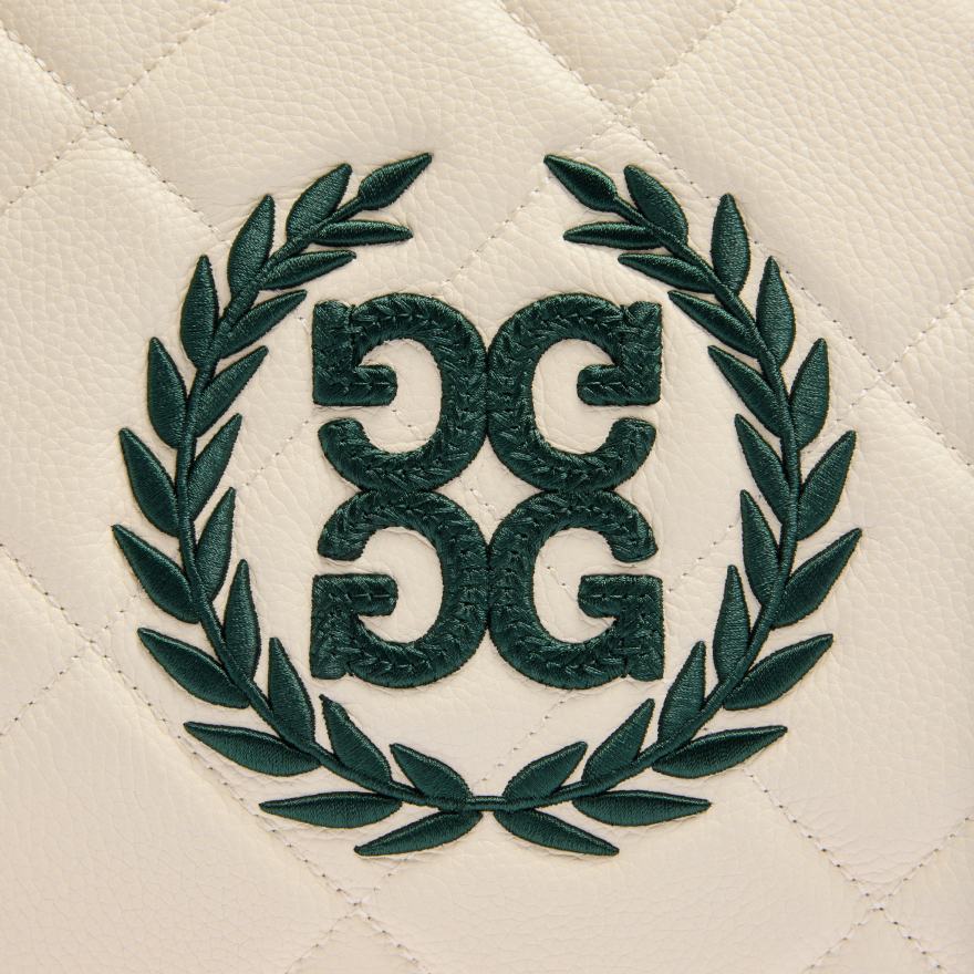 WOMEN'S NOVELTY G WREATH LEATHER CART BAG in CHALK WHITE - Alternate Image 3