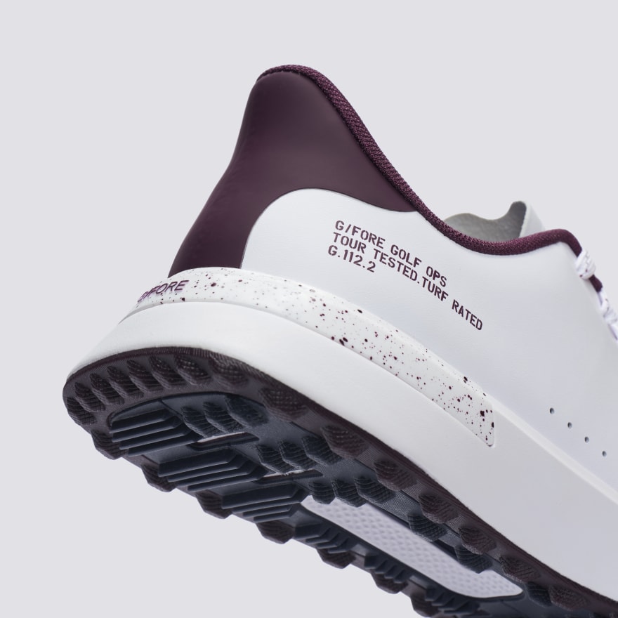 MEN'S G.112 GOLF SHOE in SNOW / DARK PLUM - Alternate Image 1