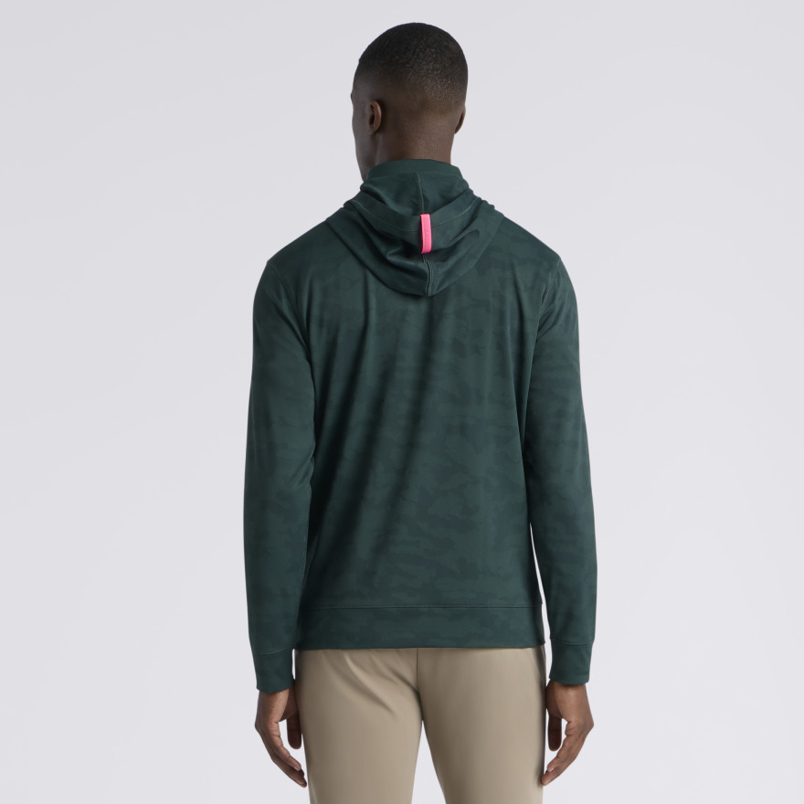 CAMO JACQUARD JERSEY HOODIE in Pine - Alternate Image 3