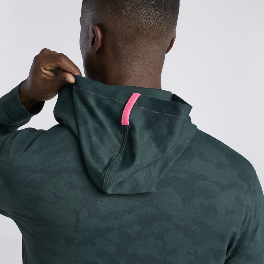 CAMO JACQUARD JERSEY HOODIE in Pine - Alternate Image 4