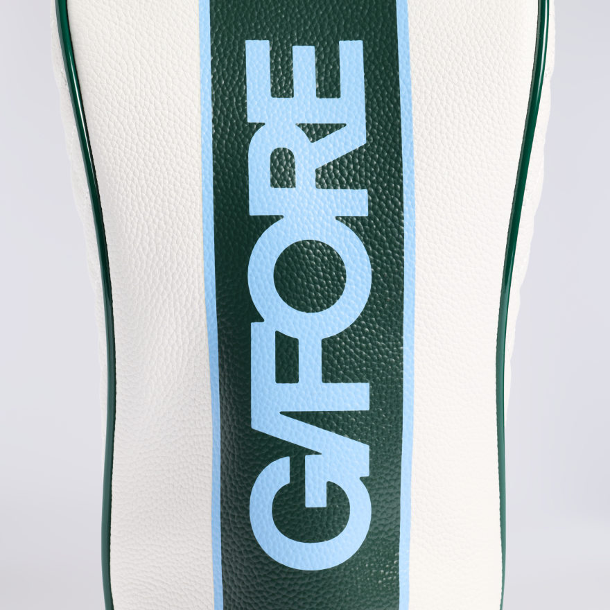 RETRO STRIPE LEATHER DRIVER HEADCOVER in SNOW / MULTI - Alternate Image 2