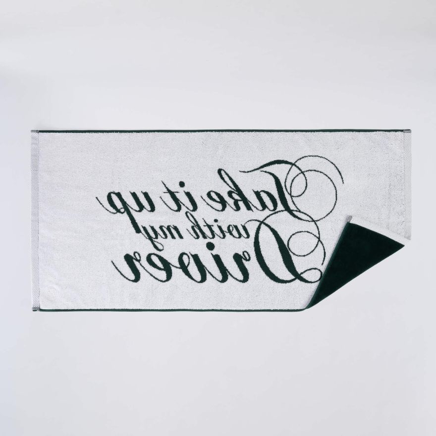 TAKE IT UP WITH MY DRIVER GOLF TOWEL in Pine - Alternate Image 4